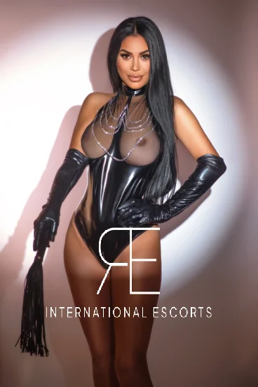 Jasmina London escort wearing black 