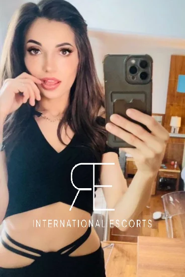 Russian escort in London taking a selfie